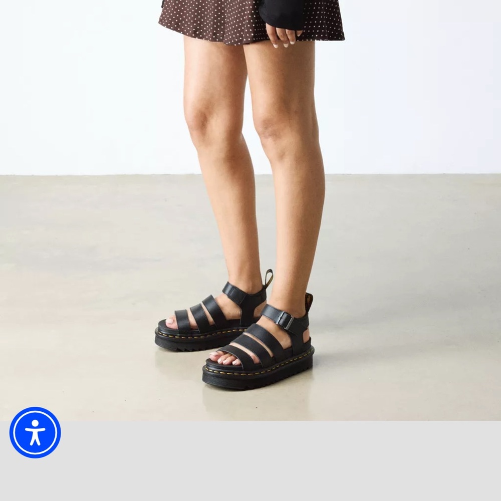 Dr. Martens Black Strappy Platform Sandals